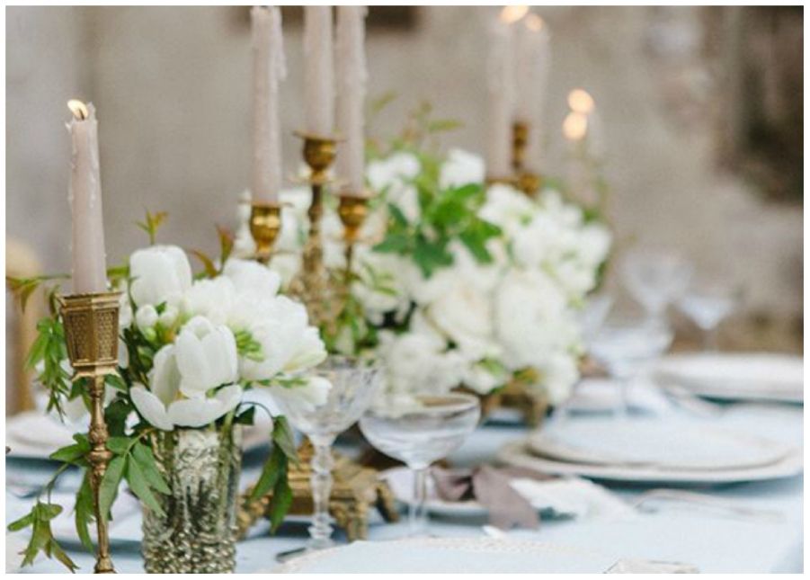idee matrimonio - centrotavola con candele oro idee matrimonio - centrotavola con candele oro
