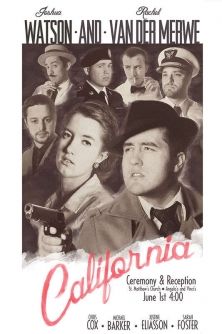 Inconfondibile la locandina di "Casablanca", trasformata per l'occasione in "California" Inconfondibile la locandina di "Casablanca", trasformata per l'occasione in "California"