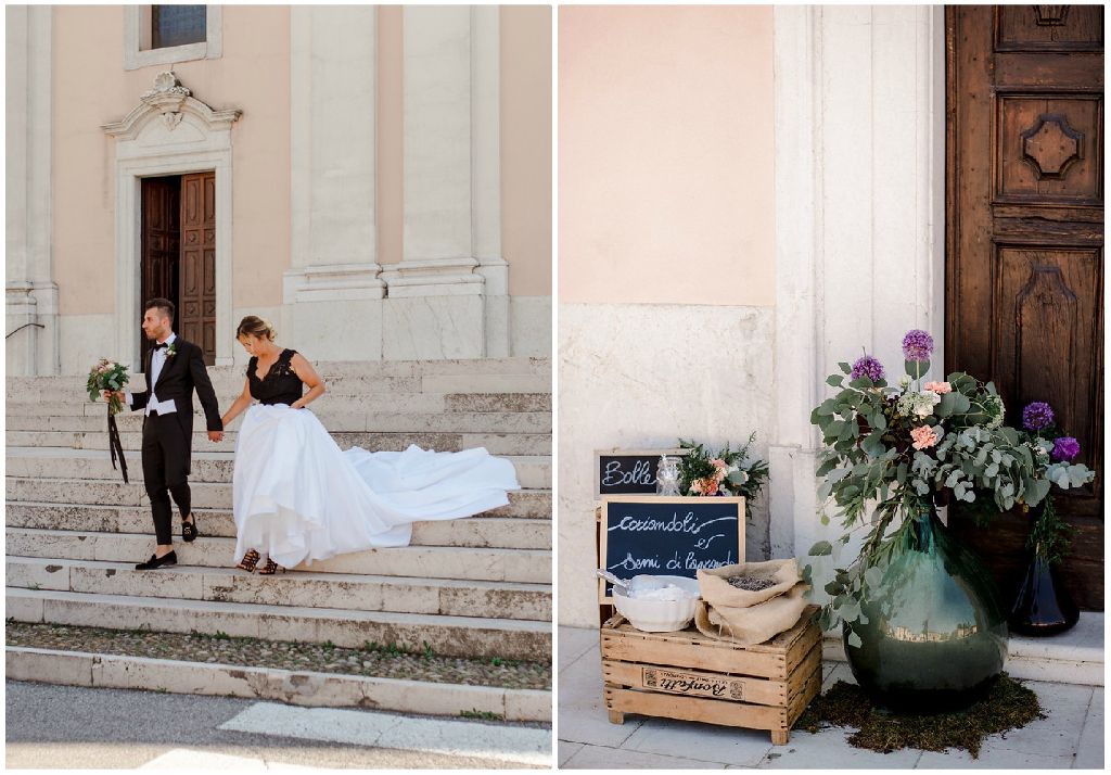 sposo e sposa fuori chiesa sposo e sposa fuori chiesa