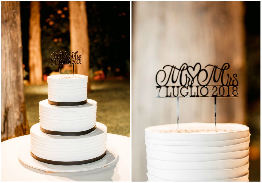 wedding cake - black and white