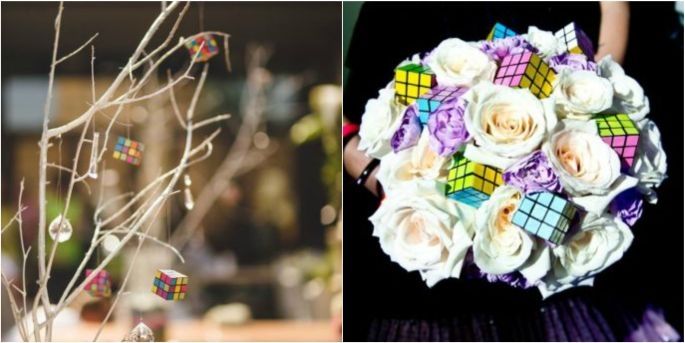 bouquet e decorazioni con il cubo di rubik bouquet e decorazioni con il cubo di rubik