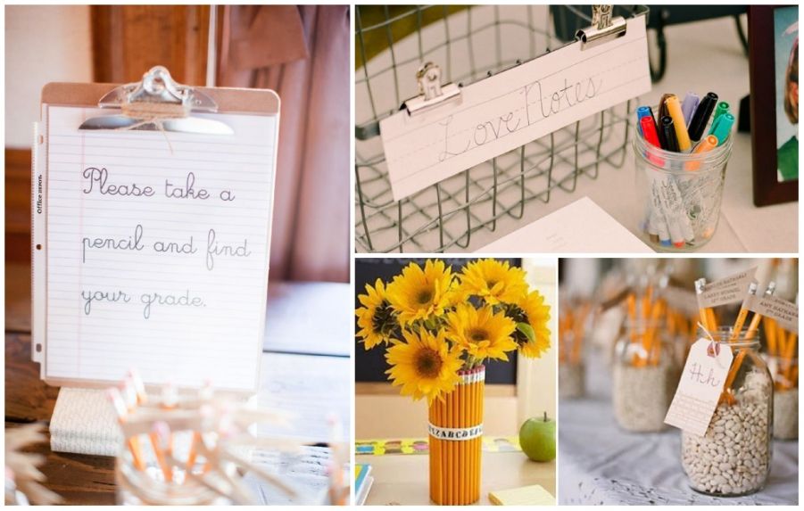 quaderni e matite non possono mancare in un matrimonio a tema scuola quaderni e matite non possono mancare in un matrimonio a tema scuola