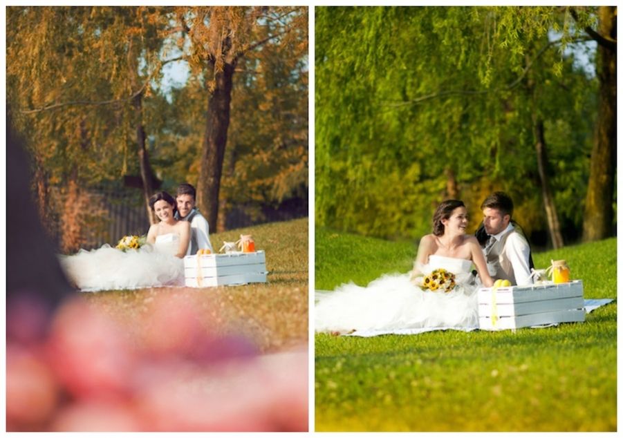 sposi pic nic sul lago