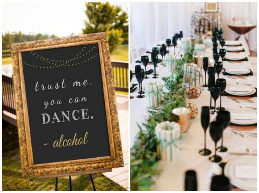 idee matrimonio elegante - nero