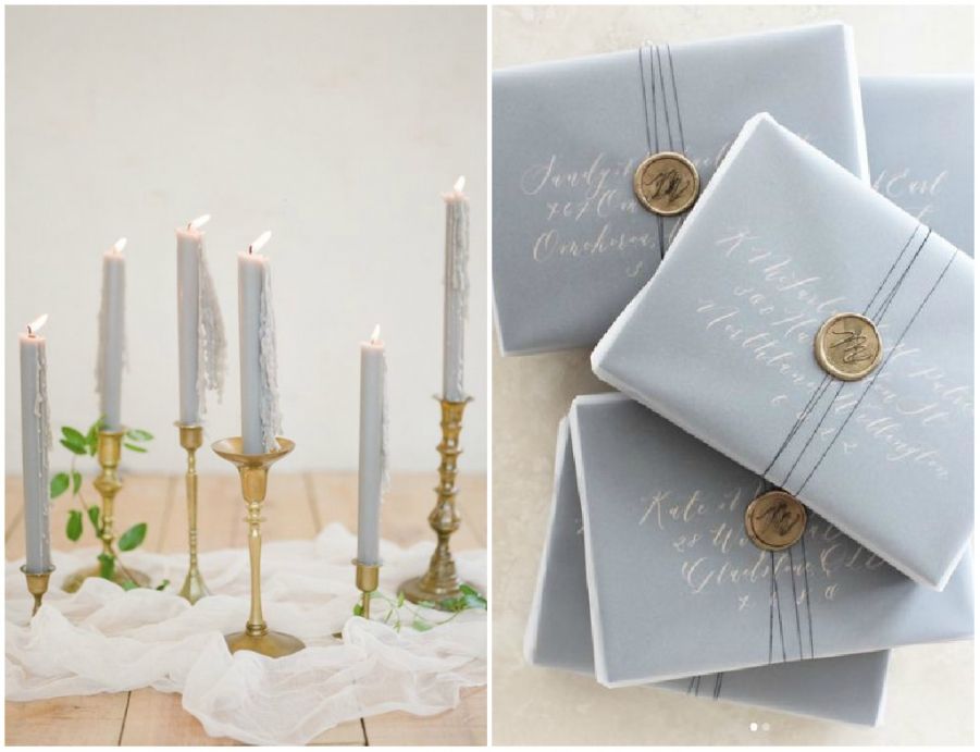 candele mise en place grigio