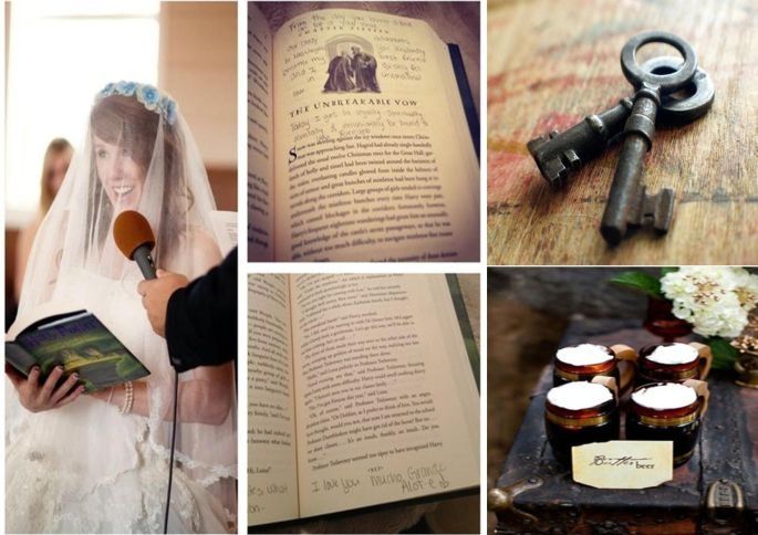 Uno dei libri di Harry Potter per lo scambio delle promesse o per custodire gli anelli