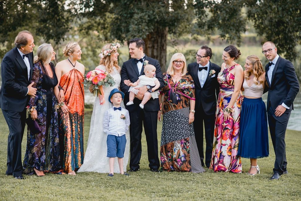 bride groom and family