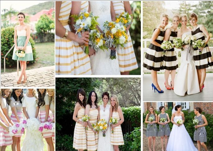 abiti a strisce per le damigelle - stripes dress