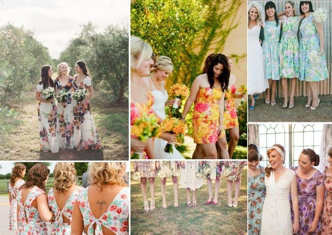 Vestiti a fiori per le damigelle