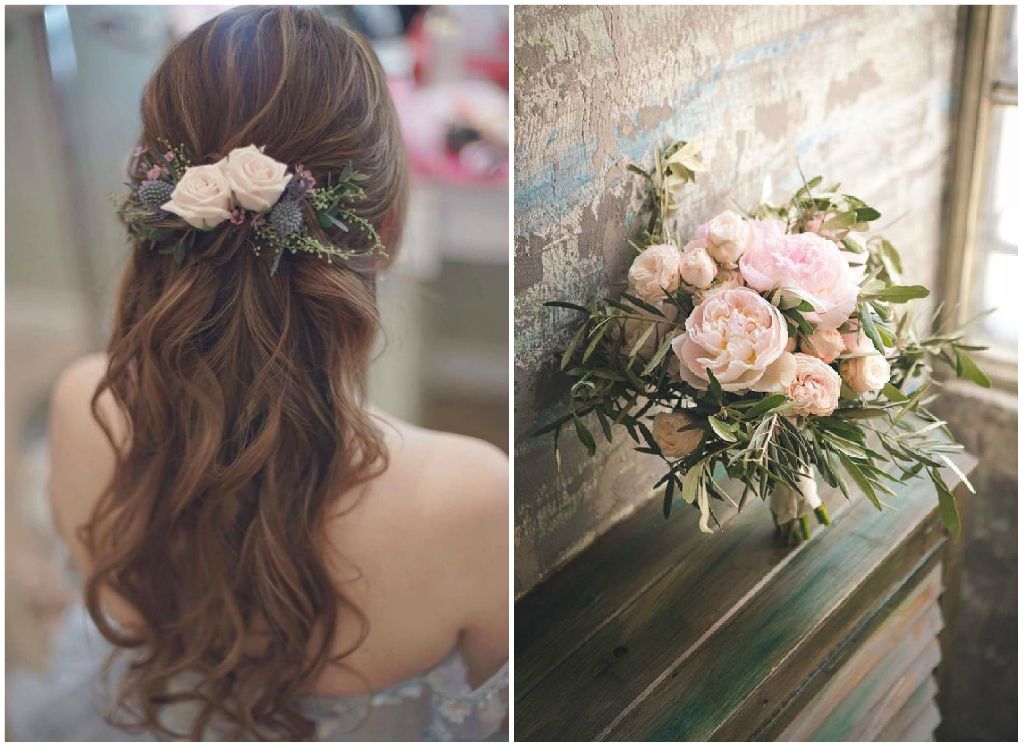 acconciatura sposa romantica