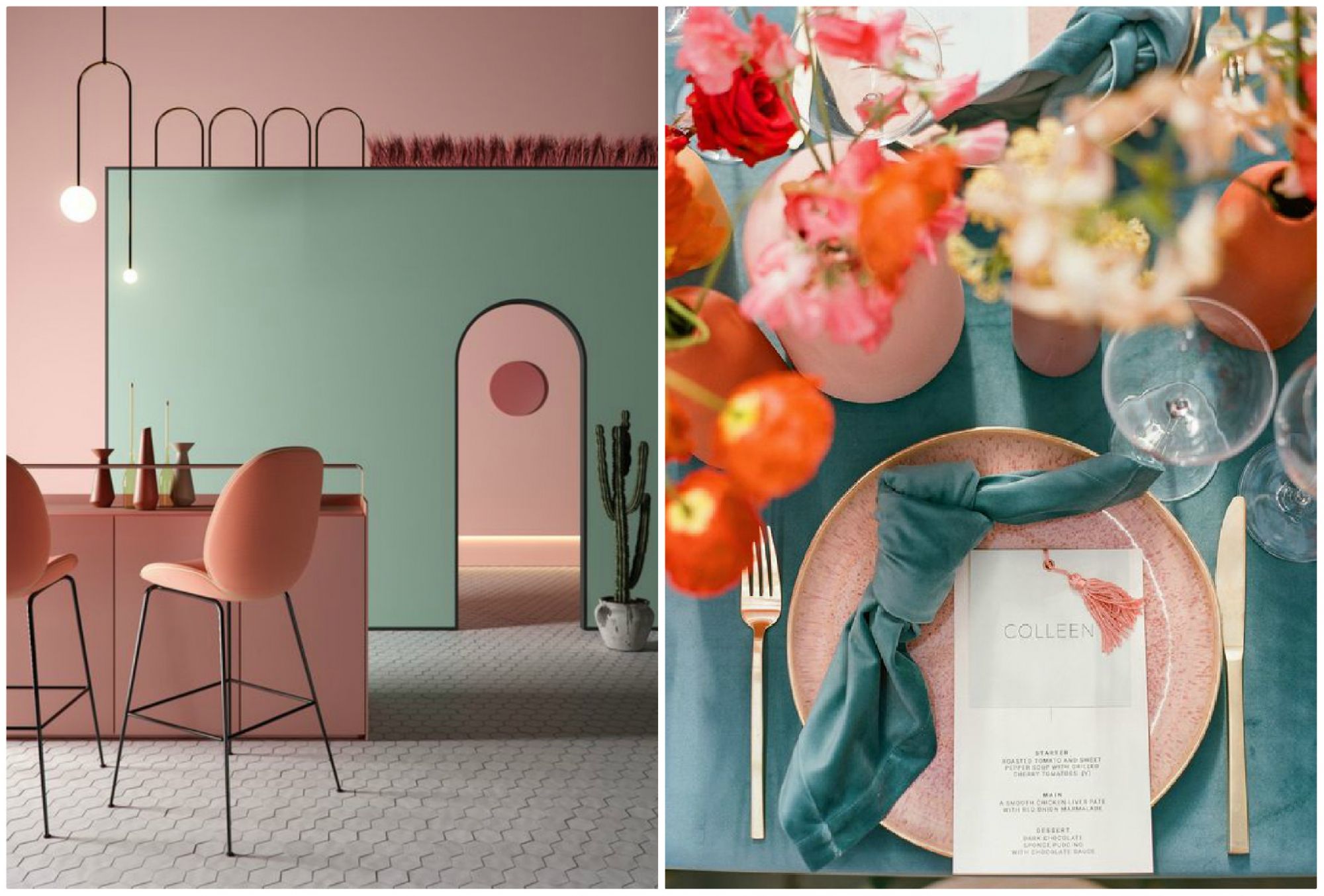 palette romantica e color block palette romantica e color block