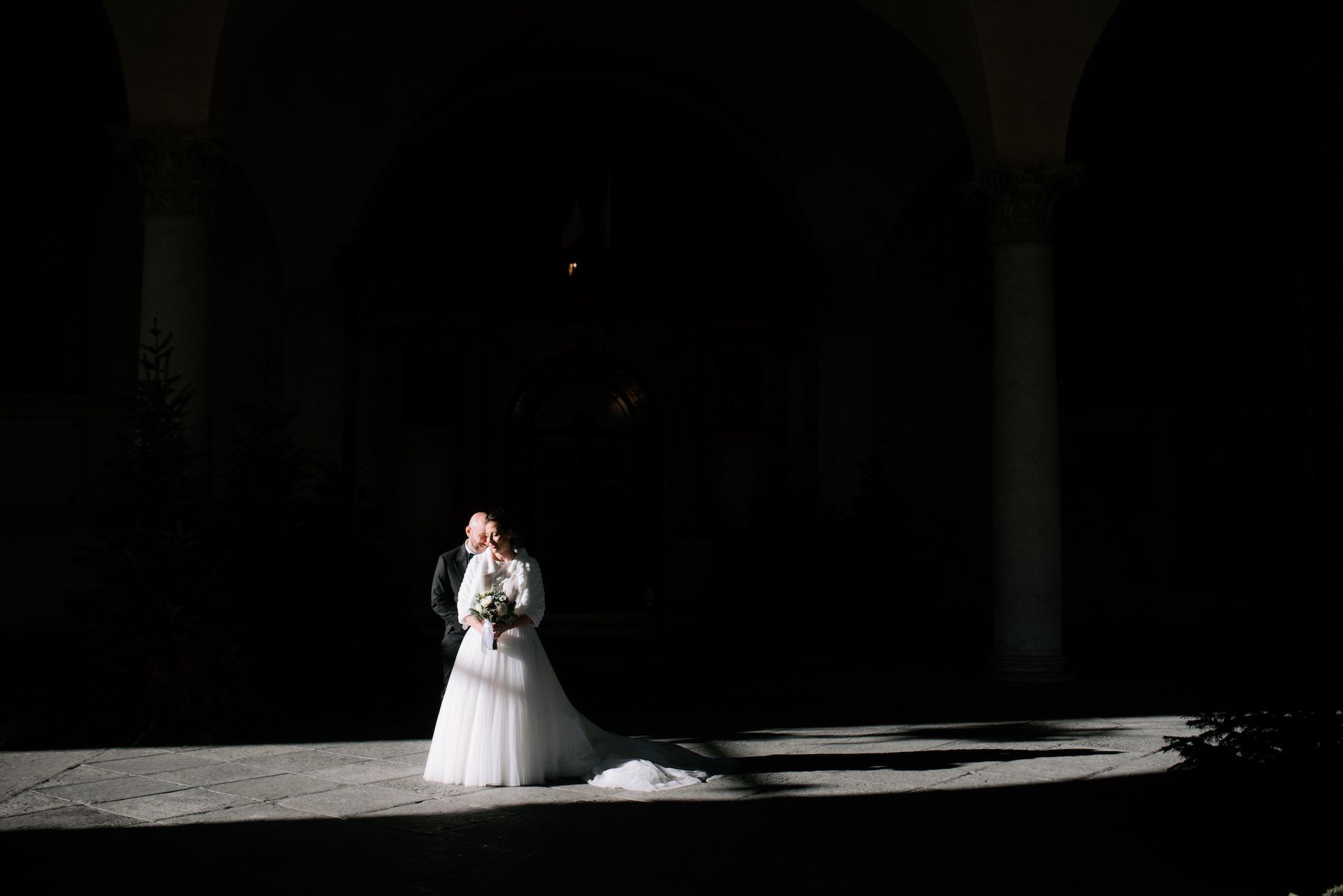 matrimonio invernale - sposo e sposa matrimonio invernale - sposo e sposa