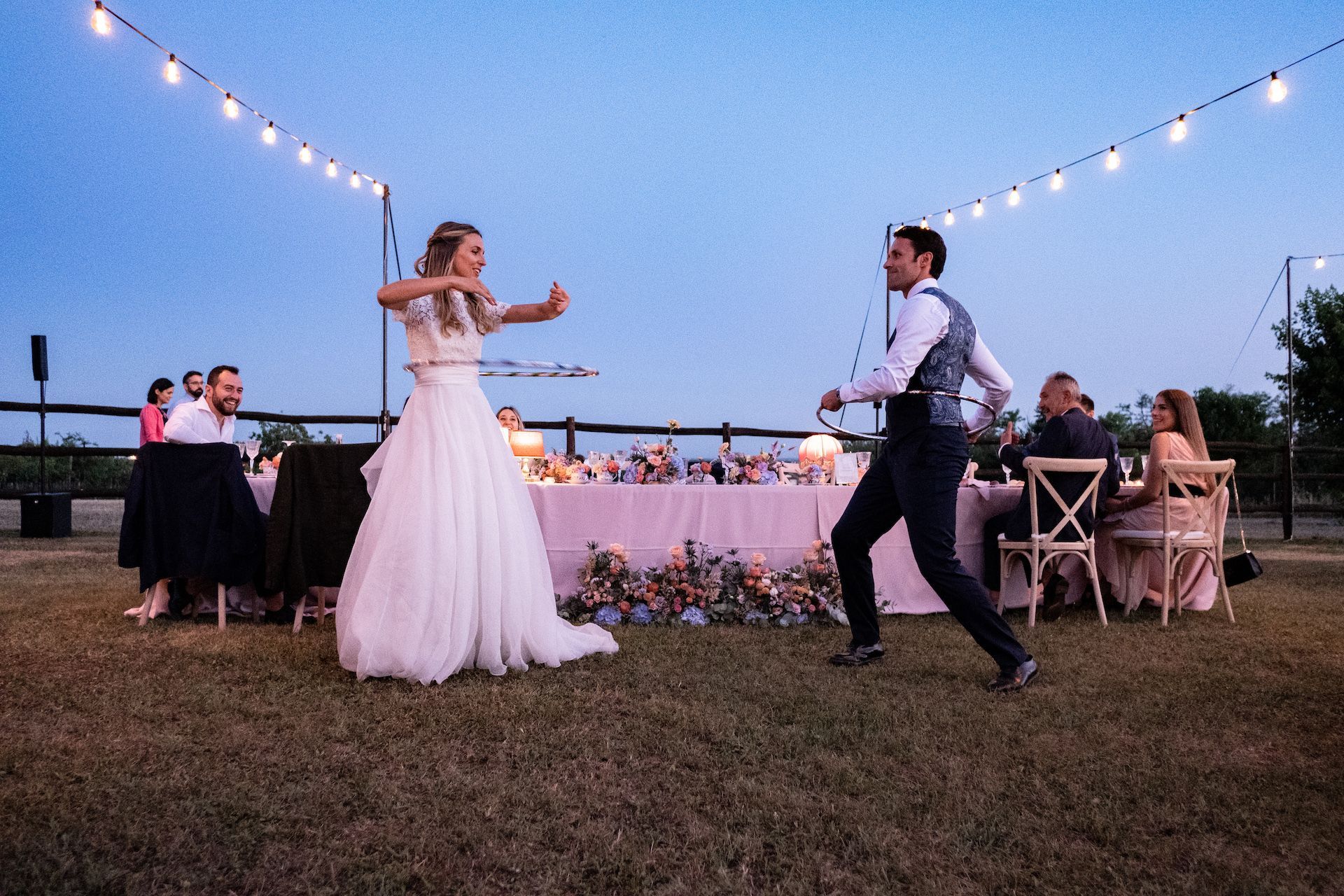 gli sposi che si divertono