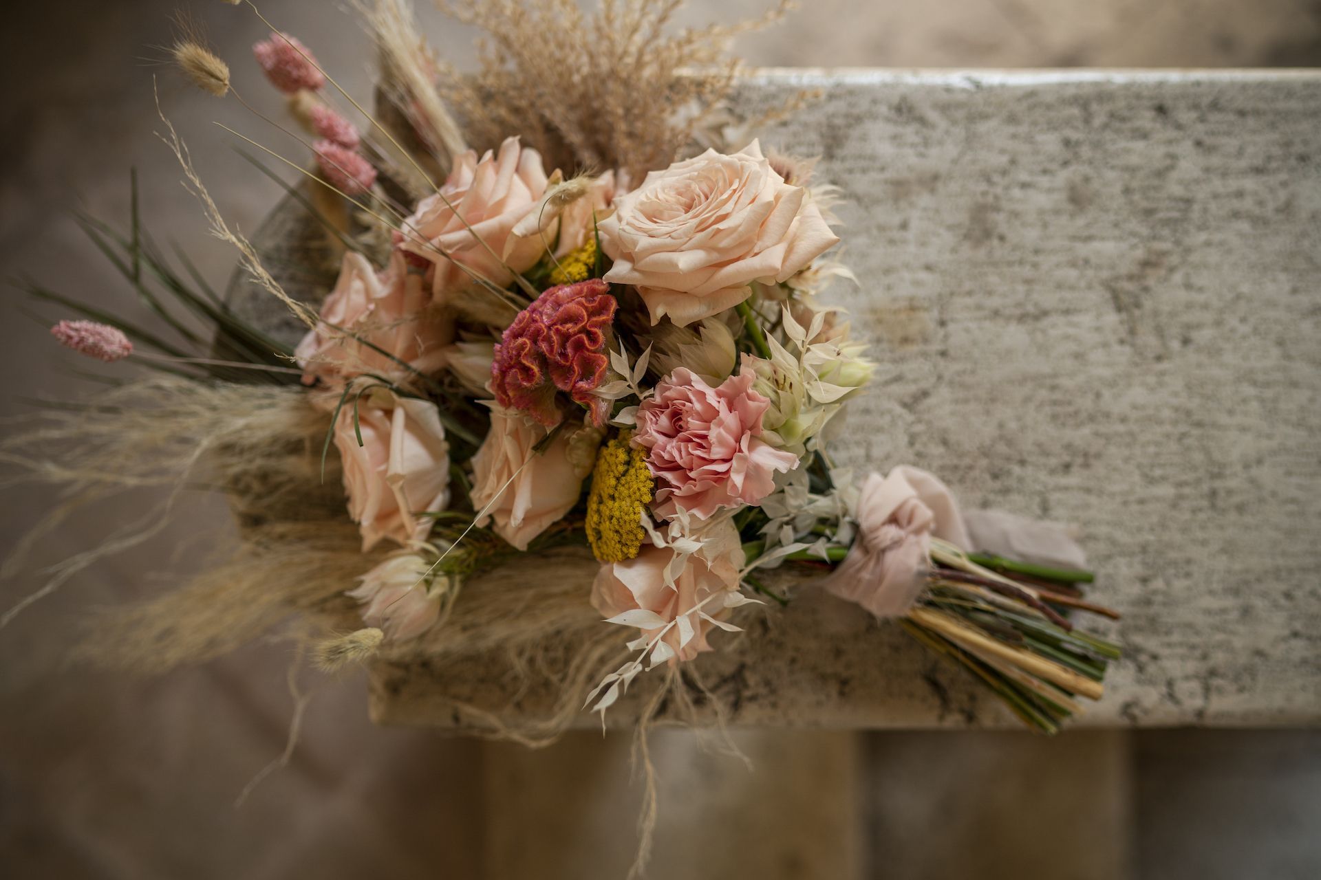 bouquet sposa fiori disidratati