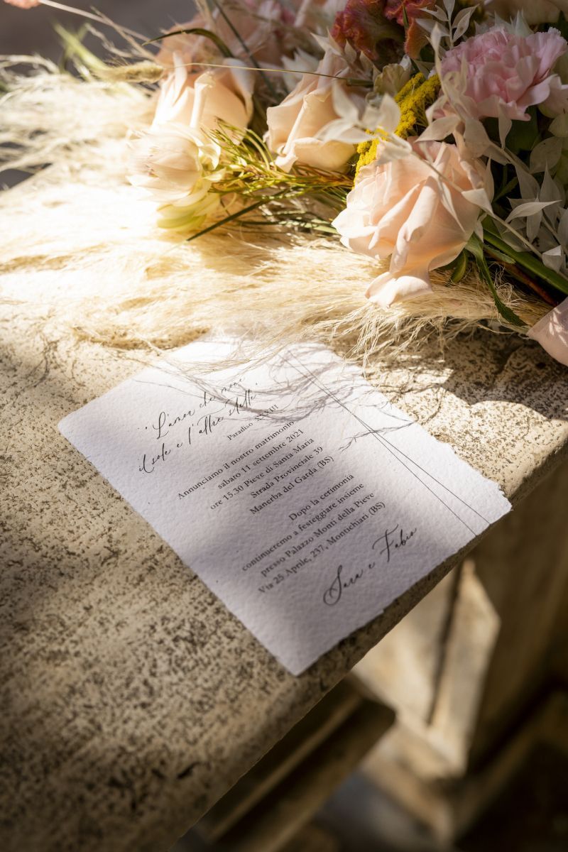 invito matrimonio carta fatta a mano