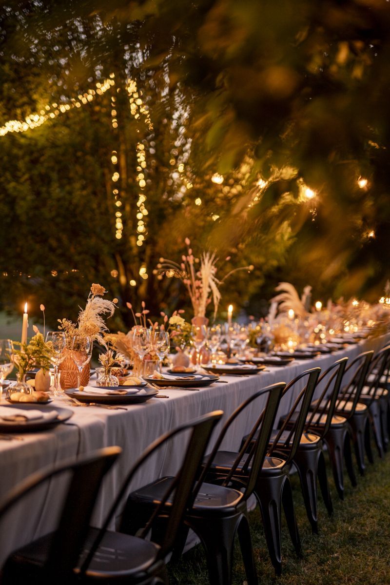 wedding dinner by night