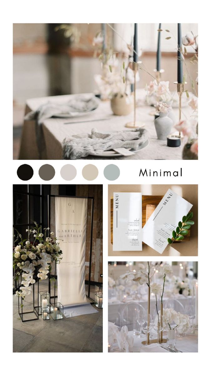 Moodboard matrimonio minimal Moodboard matrimonio minimal