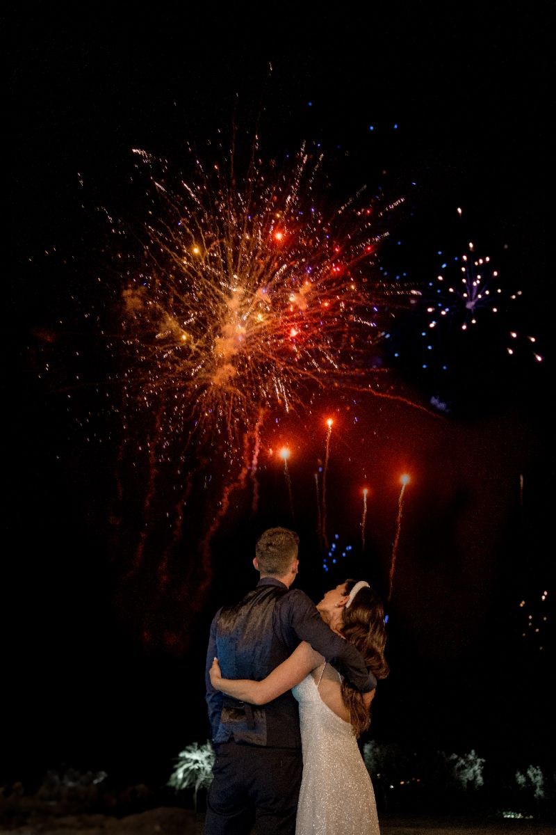 fireworks and party - valeria ferrari weddings